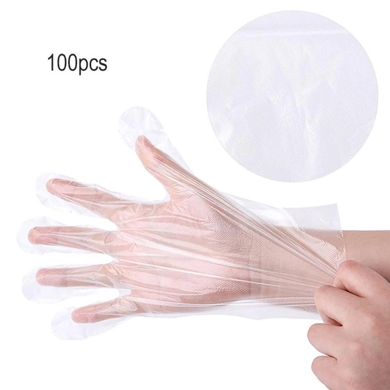 HDPE LDPE CPE TPE Clear Color Plastic Polythene Disposable Glove