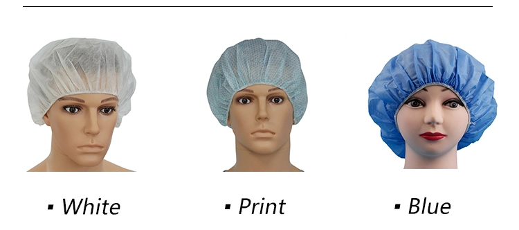 Disposable Nonwoven Surgical Bouffant Mob Cap, Clip Cap