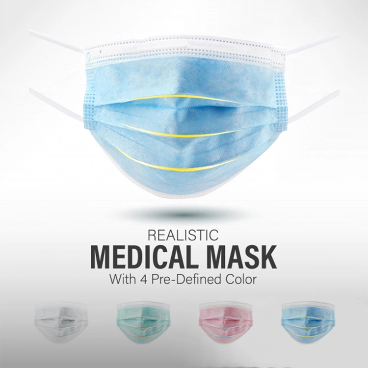 Protective Masks Disposable Masks Civil Medical 3 Ply Material Surgery Face Mask