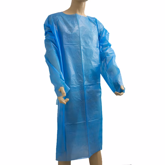 AAMI Level 3 schützende Unisex-Kunststoff-CPE-Kittel Anti